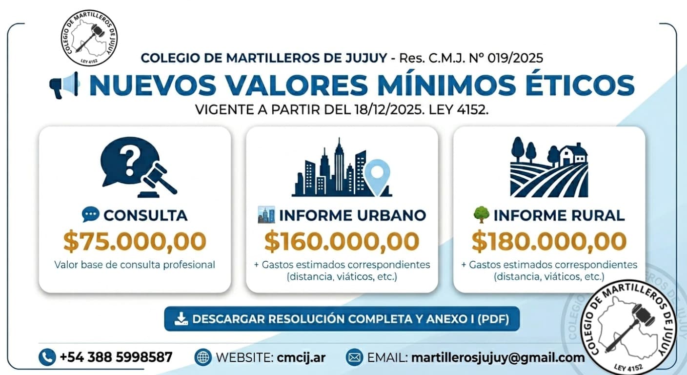 Tabla de valores vigentes